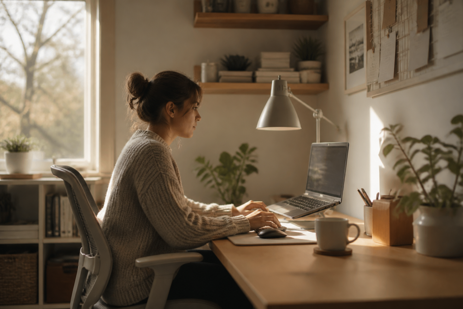 A Small Home Office That Feels Good for Eight Hours